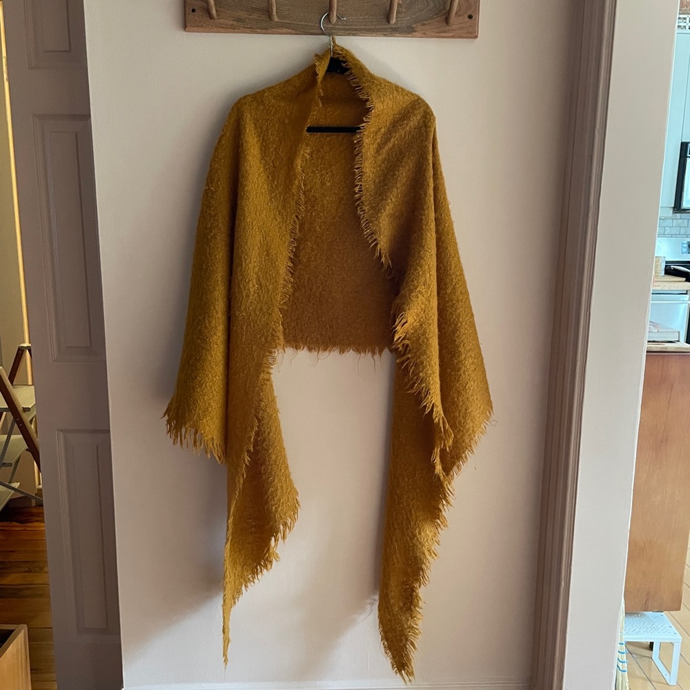 Anthropologie Golden Yellow Shawl Scarf
